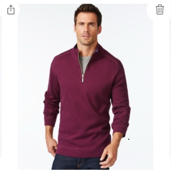 Tommy Bahama Flip Side Reversible Mock Collar Sweater XXL NWT - Picture 1 of 13